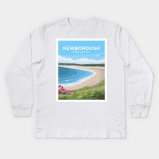Newborough Beach, Anglesey North Wales Kids Long Sleeve T-Shirt